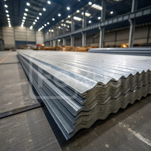 Профнастил МП10 алюминиевый 0,5х1150х2000 мм